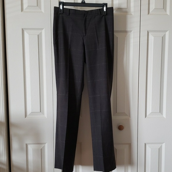 NWOT GAP Wool-blend, windowpane plaid slacks - Picture 2 of 4